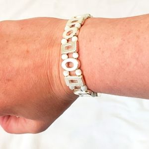 Oval Square Stretch On Bracelet Silver Plated Casual Jewelry